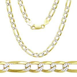 14kt Two-Tone Cayman Link Chain